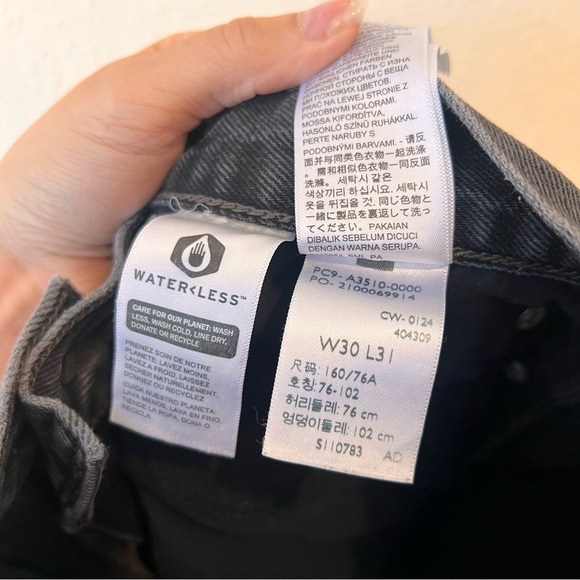 LEVIS ‘94 Baggy - Dad Jean Dark Grey Black Wash Jeans 30 - Picture 12 of 12